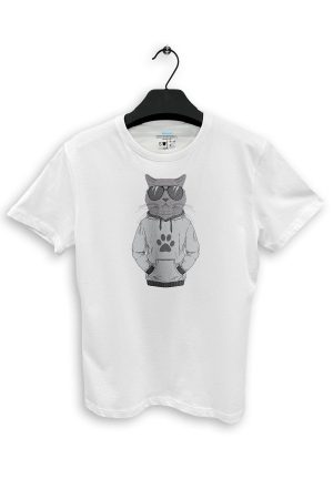 cool-hipster-cat-unisex-beyaz